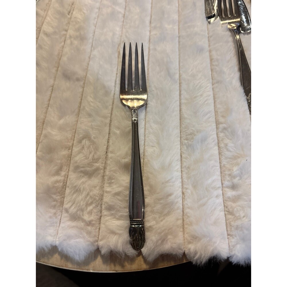 Vintage Holmes & Edwards Danish Princess Silverplate Dinner Fork 7.5" Inlaid